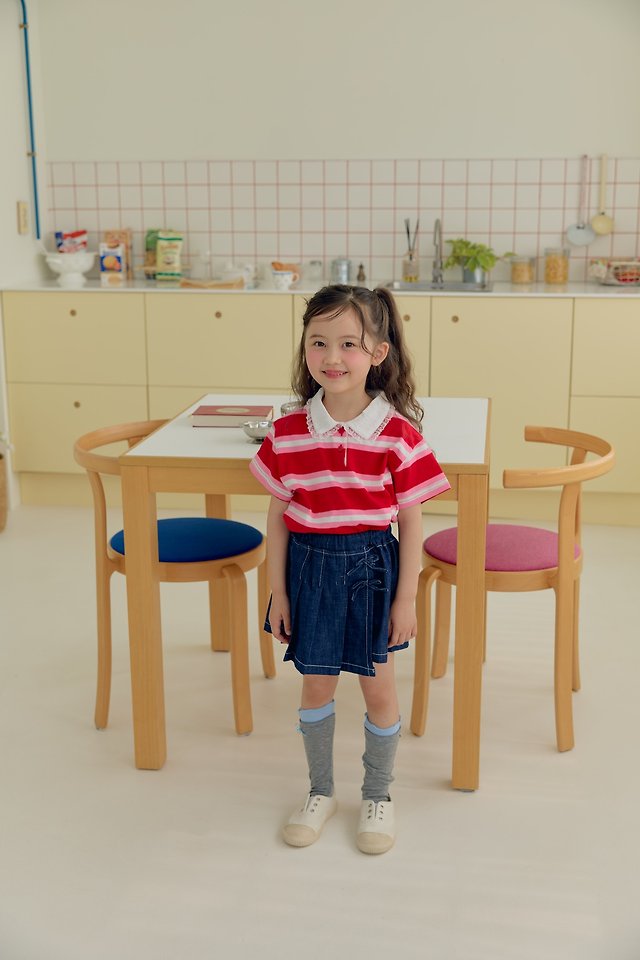 Dalla - Korean Children Fashion - #kidsstore - Bold Collar Tee - 5