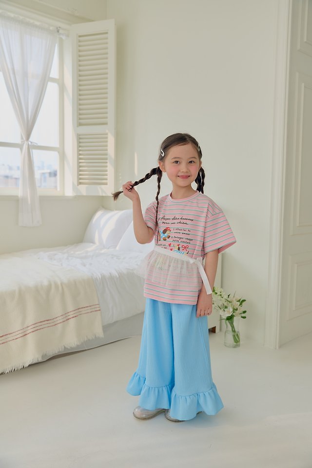 Dalla - Korean Children Fashion - #kidzfashiontrend - Tom Shirring Wide Pants - 7