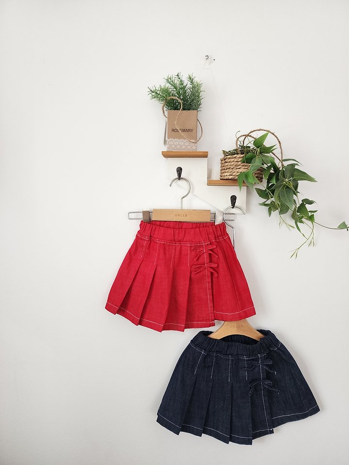 Dalla - Korean Children Fashion - #kidzfashiontrend - Pleated Wrap Skort