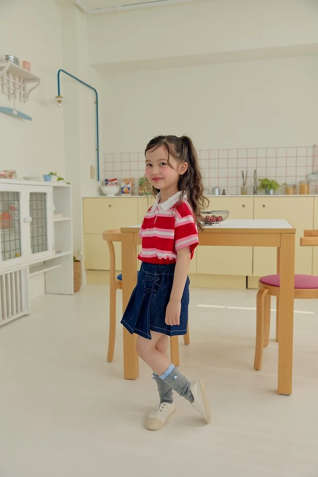 Dalla - Korean Children Fashion - #kidzfashiontrend - Bold Collar Tee - 6