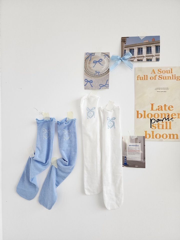 Dalla - Korean Children Fashion - #littlefashionista - Printed Long Knee Socks - 3