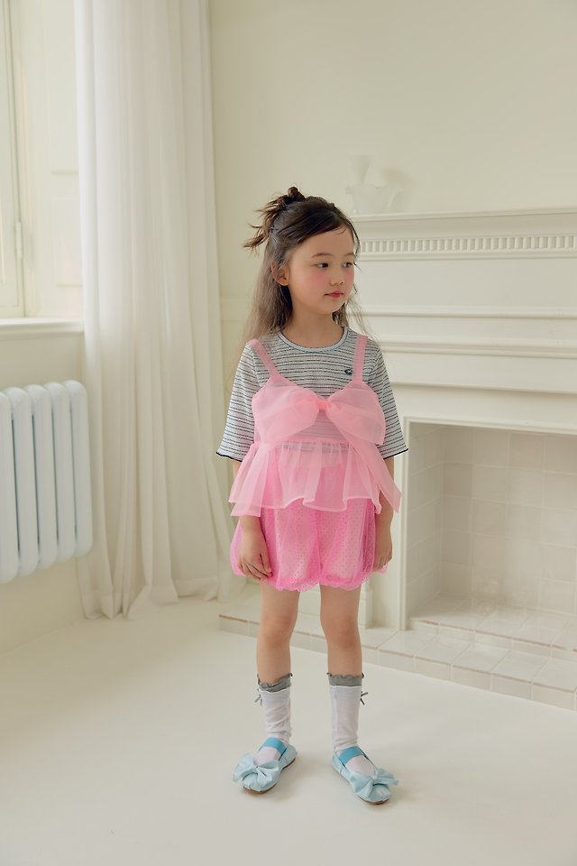 Dalla - Korean Children Fashion - #littlefashionista - See-Through Ribbon Bustier - 10