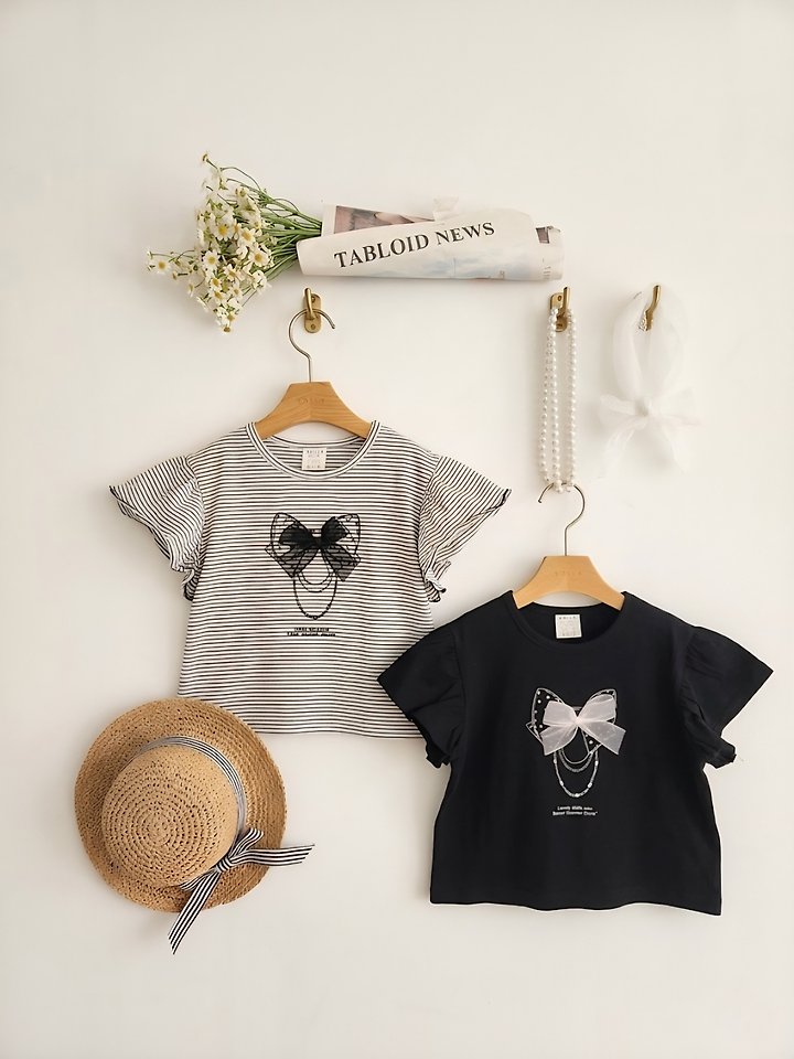 Dalla - Korean Children Fashion - #littlefashionista - Coco Ribbon Tee - 2