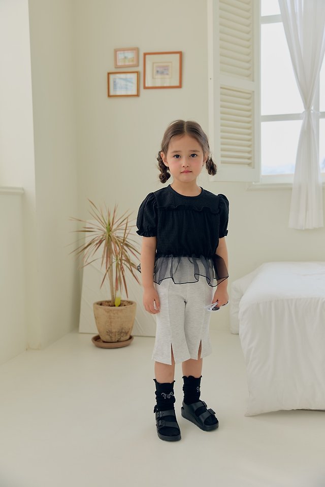 Dalla - Korean Children Fashion - #magicofchildhood - 7-Length Slit Bootcut Pants - 6