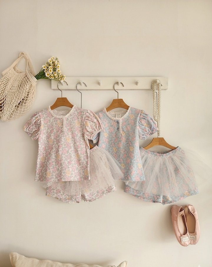 Dalla - Korean Children Fashion - #magicofchildhood - Flower Tulle Set - 2