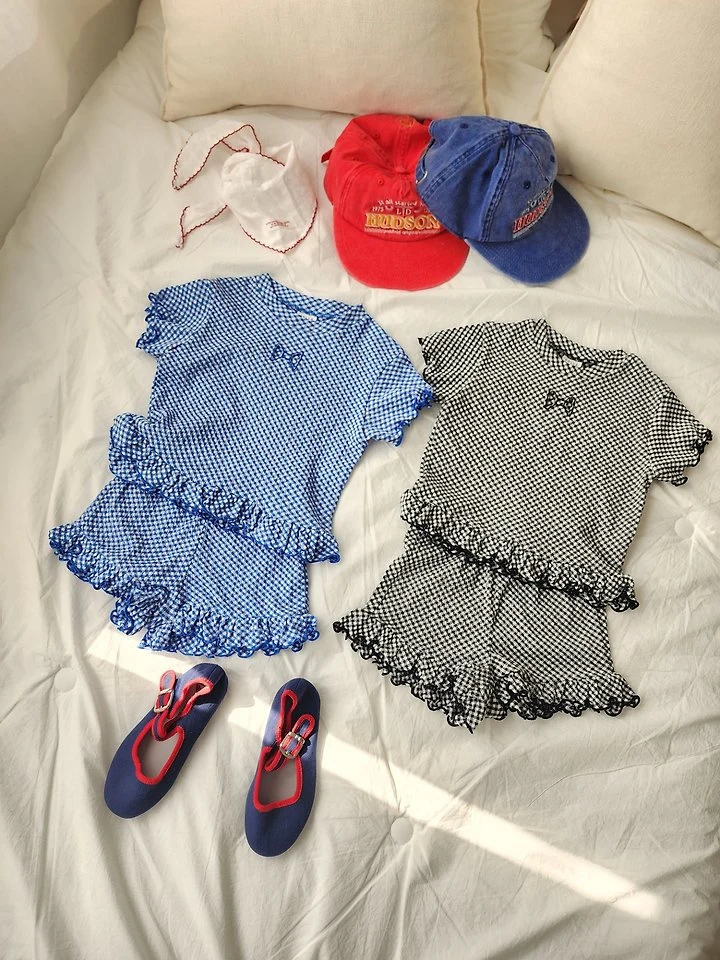 Dalla - Korean Children Fashion - #magicofchildhood - Lovely Check Set