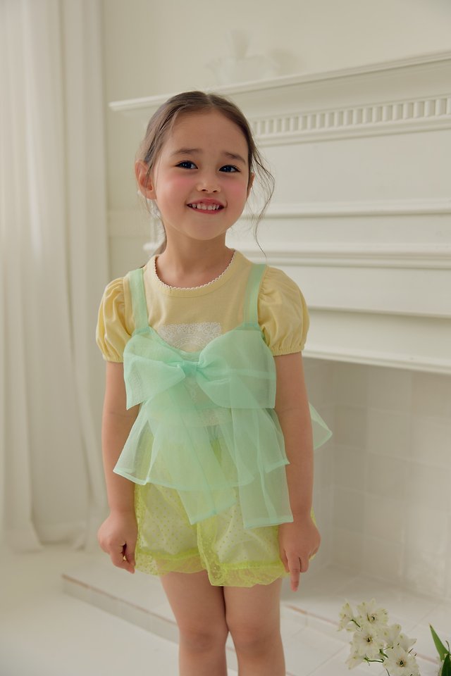 Dalla - Korean Children Fashion - #magicofchildhood - See-Through Ribbon Bustier - 11