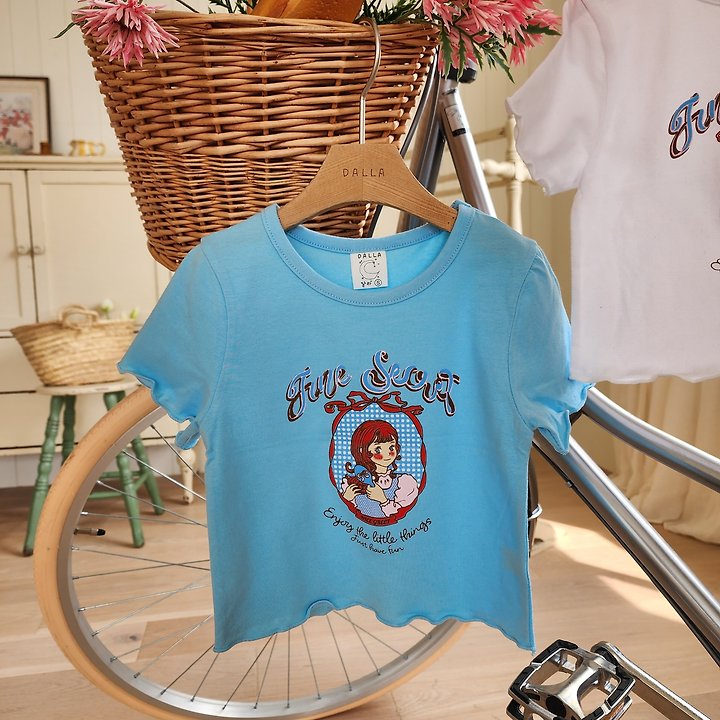 Dalla - Korean Children Fashion - #magicofchildhood - Pippi Crop Tee - 2