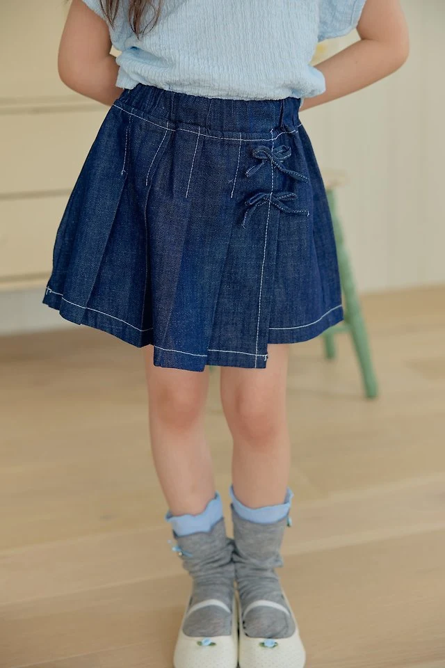 Dalla - Korean Children Fashion - #minifashionista - Pleated Wrap Skort - 5