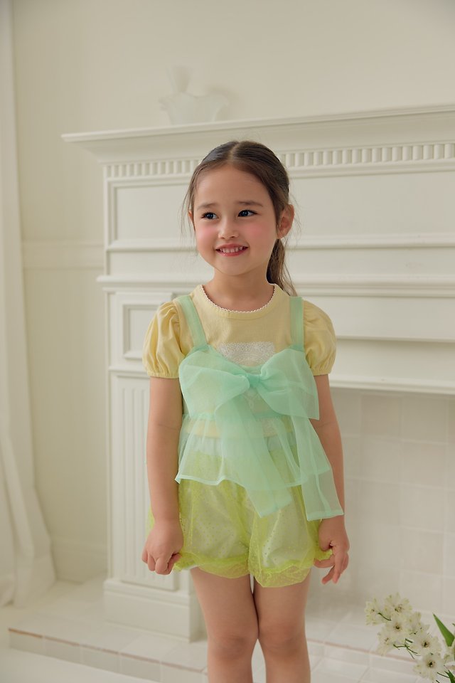 Dalla - Korean Children Fashion - #minifashionista - See-Through Ribbon Bustier - 12