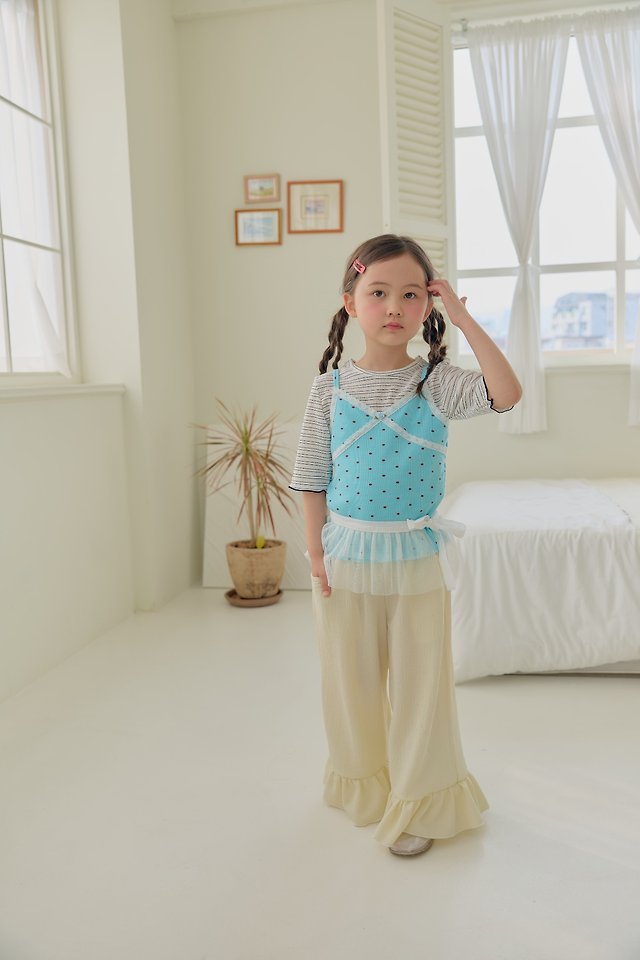 Dalla - Korean Children Fashion - #prettylittlegirls - Tom Shirring Wide Pants - 12
