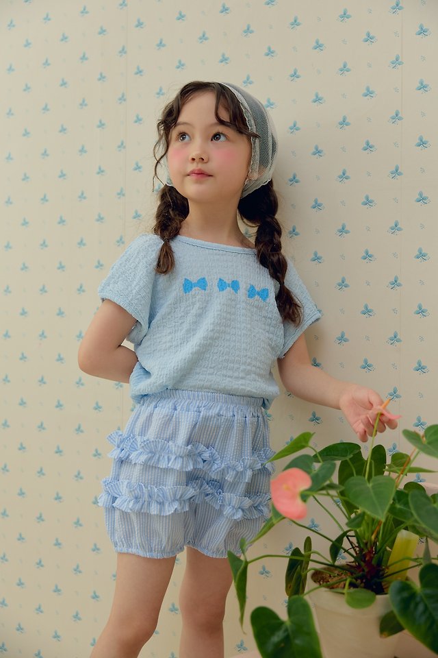 Dalla - Korean Children Fashion - #prettylittlegirls - Double Line Shirring Embossed Pants - 10