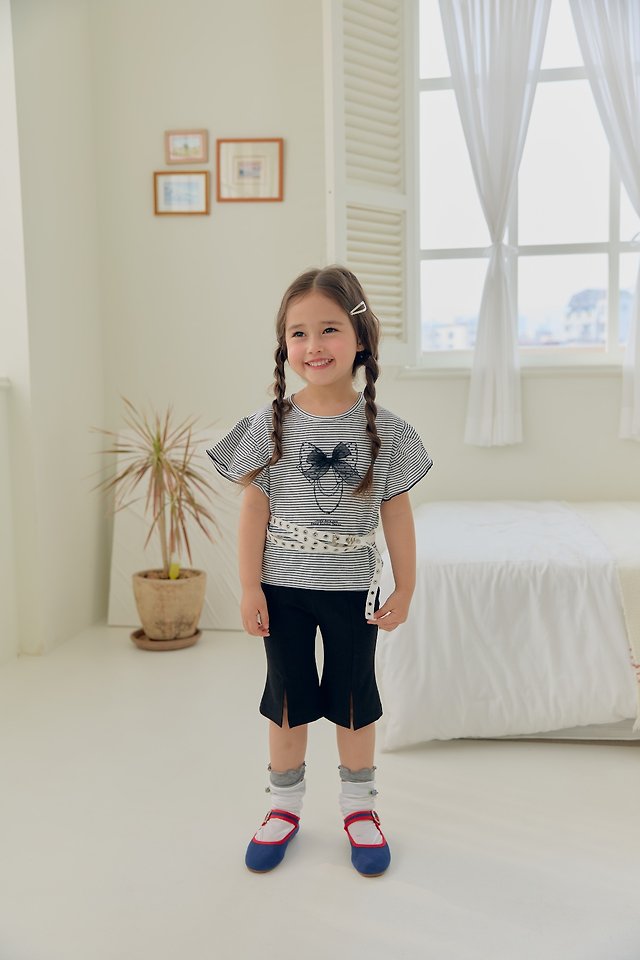Dalla - Korean Children Fashion - #prettylittlegirls - 7-Length Slit Bootcut Pants - 8