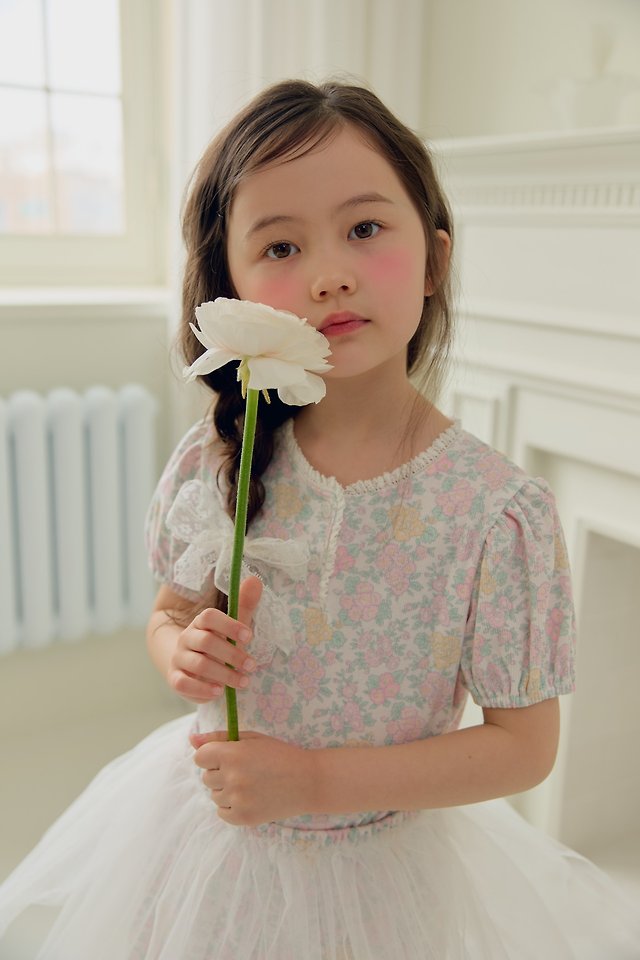 Dalla - Korean Children Fashion - #minifashionista - Flower Tulle Set - 4