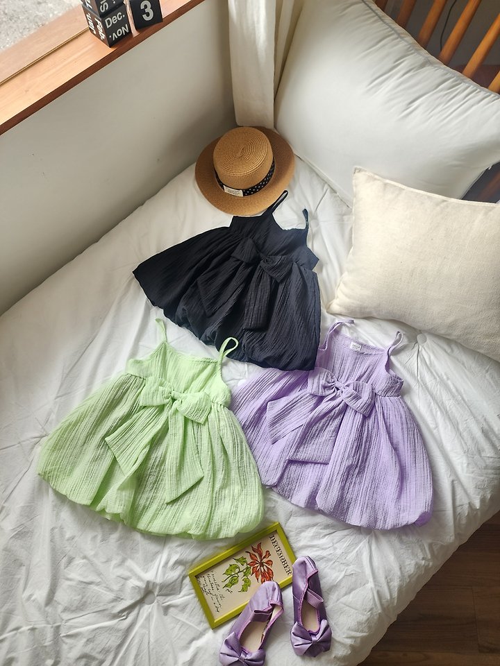 Dalla - Korean Children Fashion - #prettylittlegirls - Vogue Ribbon One-piece - 2