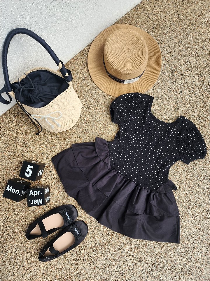 Dalla - Korean Children Fashion - #prettylittlegirls - French Dot One-piece