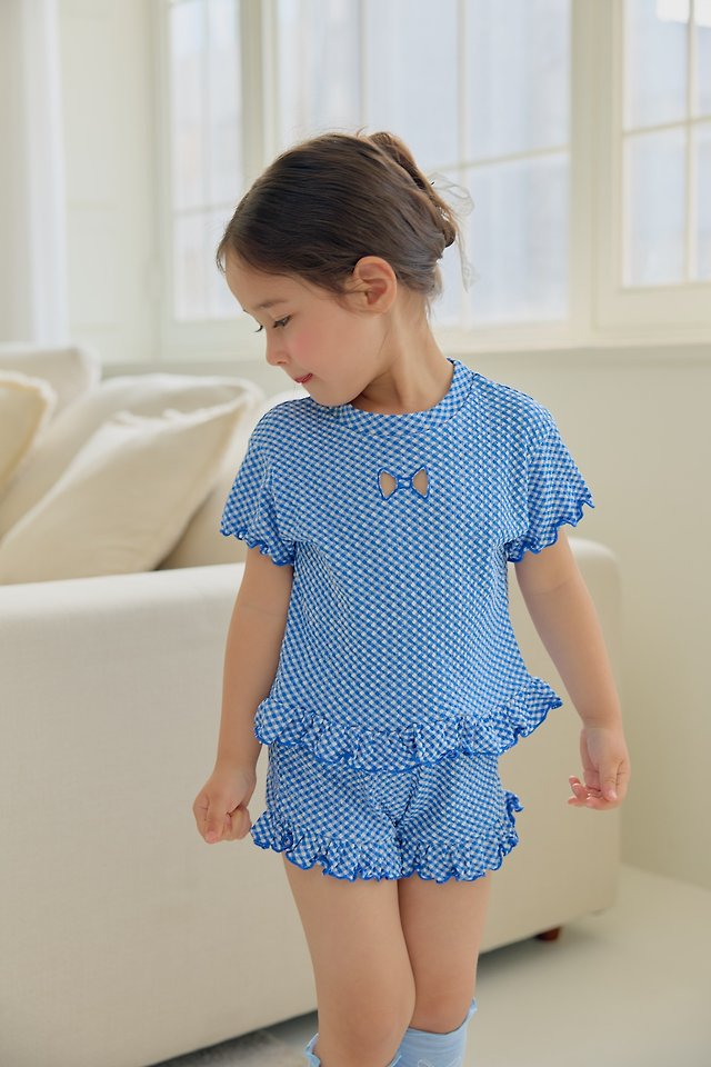 Dalla - Korean Children Fashion - #stylishchildhood - Lovely Check Set - 6