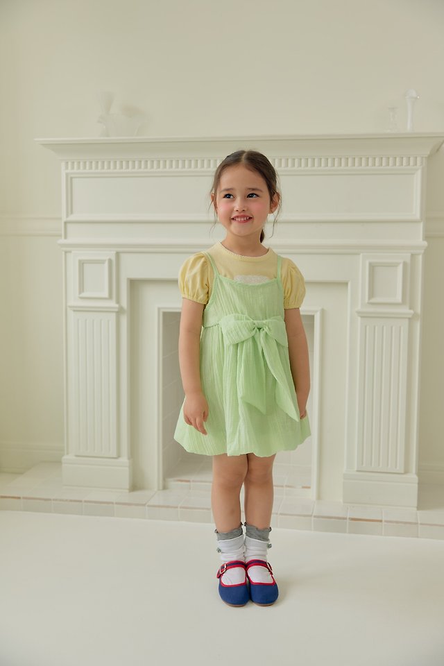 Dalla - Korean Children Fashion - #stylishchildhood - Vogue Ribbon One-piece - 5