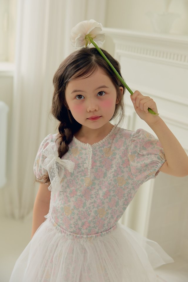 Dalla - Korean Children Fashion - #todddlerfashion - Flower Tulle Set - 5
