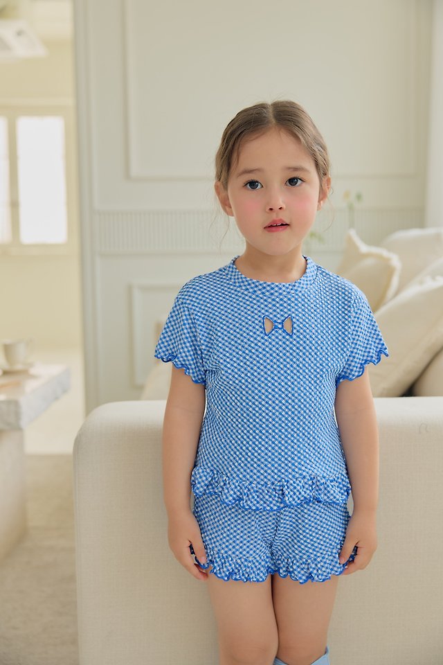 Dalla - Korean Children Fashion - #prettylittlegirls - Lovely Check Set - 4
