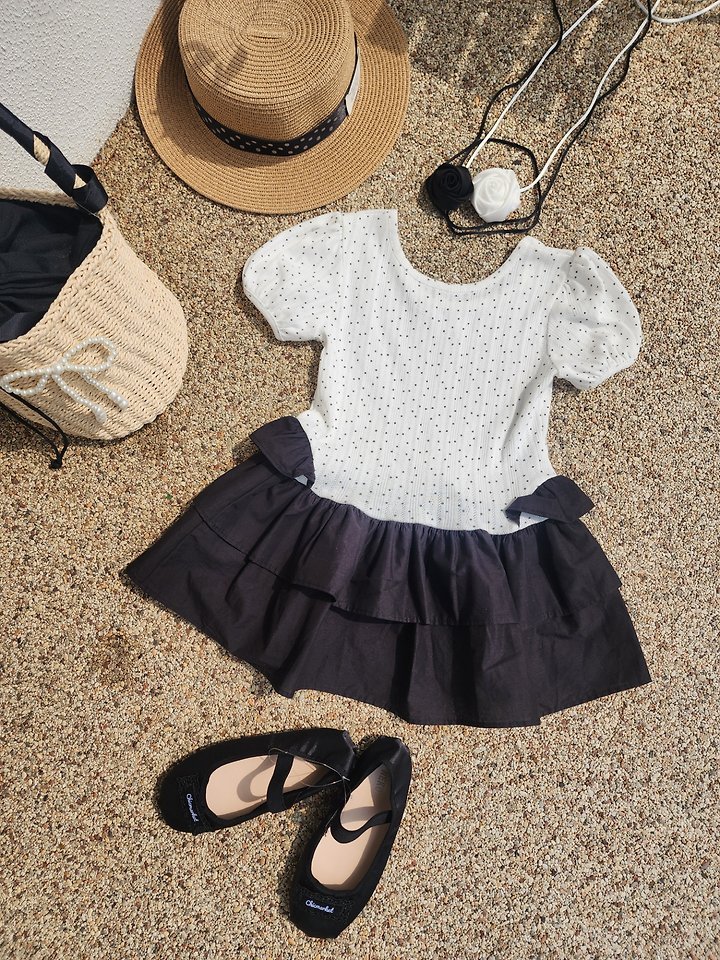 Dalla - Korean Children Fashion - #todddlerfashion - French Dot One-piece - 2