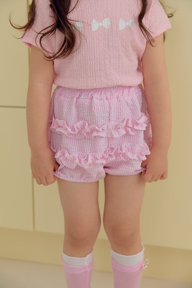 Dalla - Korean Children Fashion - #toddlerclothing - Double Line Shirring Embossed Pants - 12