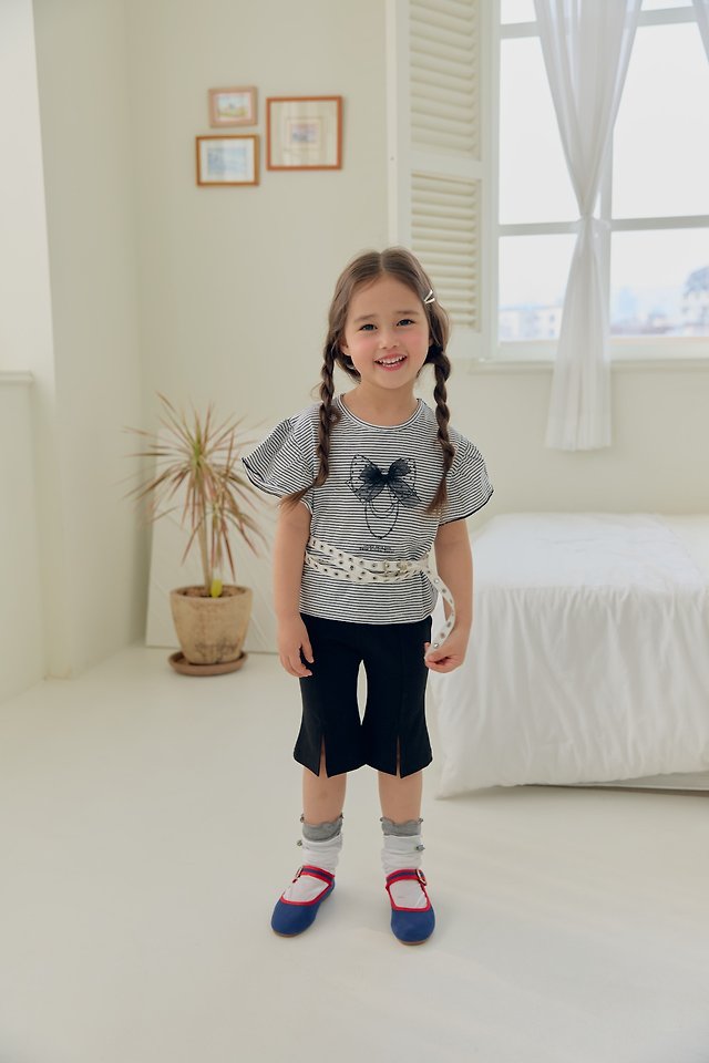 Dalla - Korean Children Fashion - #toddlerclothing - 7-Length Slit Bootcut Pants - 10