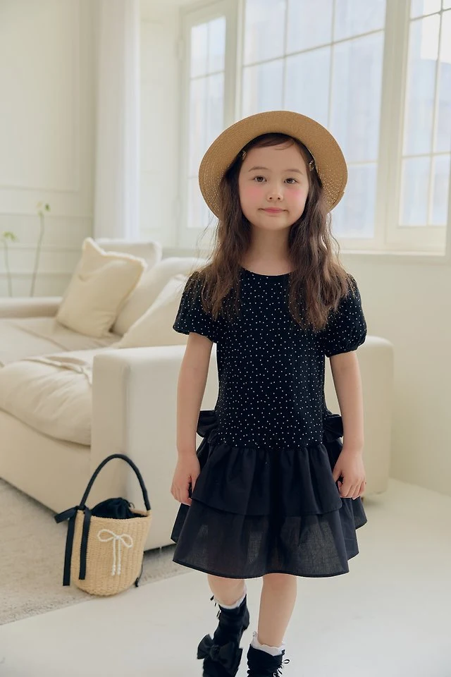Dalla - Korean Children Fashion - #toddlerclothing - French Dot One-piece - 3