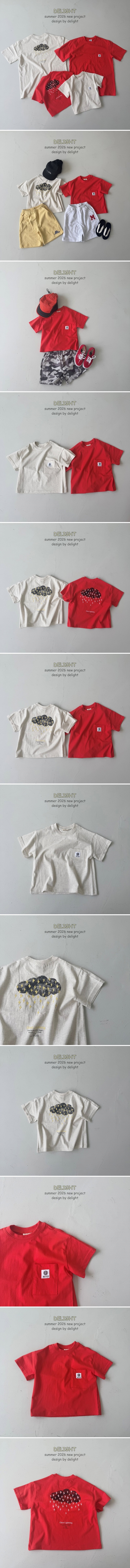 Delight - Korean Women Fashion - #thelittlethings - Pocket Lightning Tee (Adult)