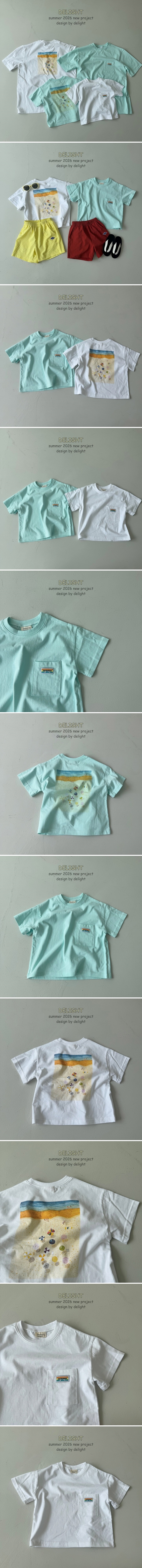 Delight - Korean Women Fashion - #womensfashion - Pocket Beach Tee (Adult)