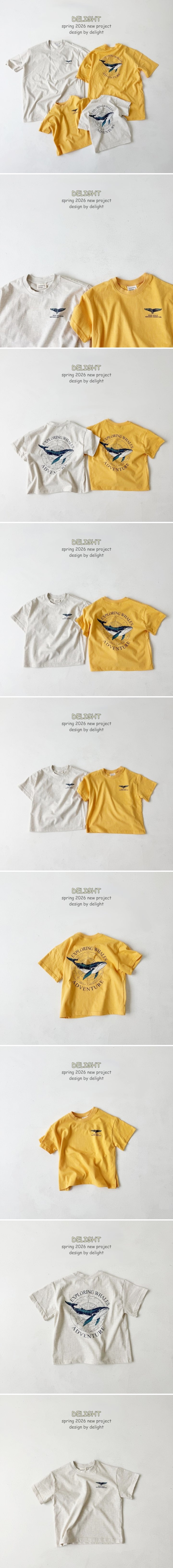 Delight - Korean Women Fashion - #womensfashion - Summer Whale Tee (Adult)