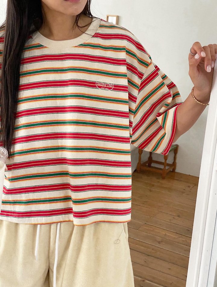 Diana - Korean Women Fashion - #momslook - Sailing Stripe Tee - 10