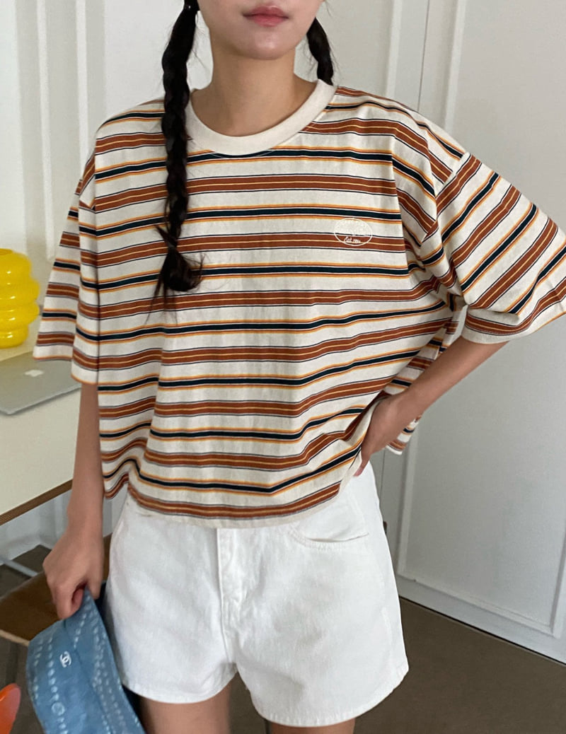Diana - Korean Women Fashion - #momslook - Sailing Stripe Tee - 12