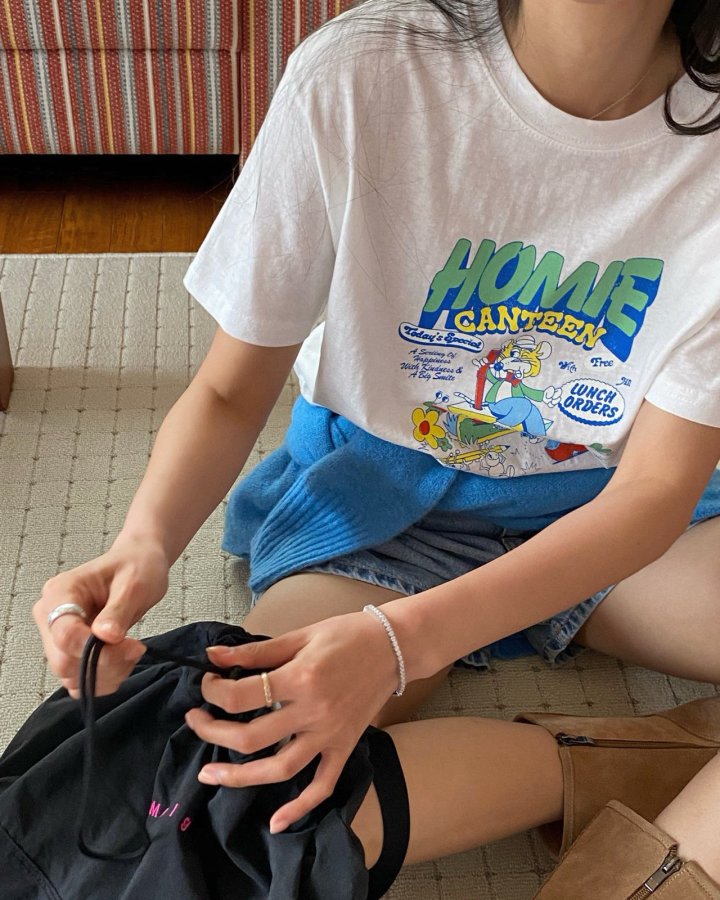 Diana - Korean Women Fashion - #momslook - Homie Tee - 2