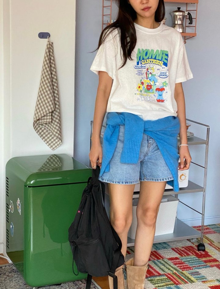 Diana - Korean Women Fashion - #momslook - Homie Tee - 5