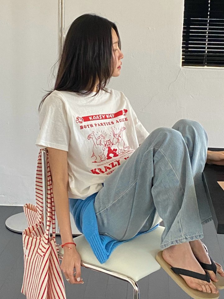 Diana - Korean Women Fashion - #momslook - KitKat Tee