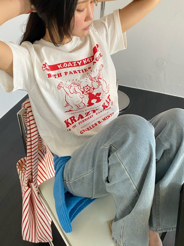 Diana - Korean Women Fashion - #momslook - KitKat Tee - 2