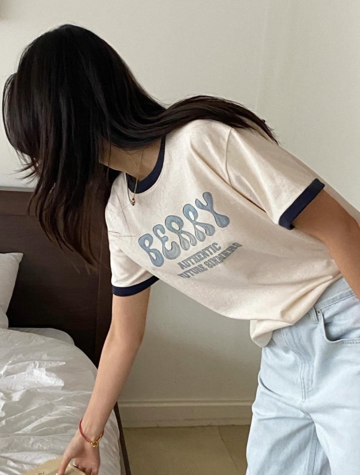 Diana - Korean Women Fashion - #momslook - Berry Tee