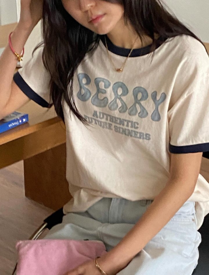 Diana - Korean Women Fashion - #restrostyle - Berry Tee - 6