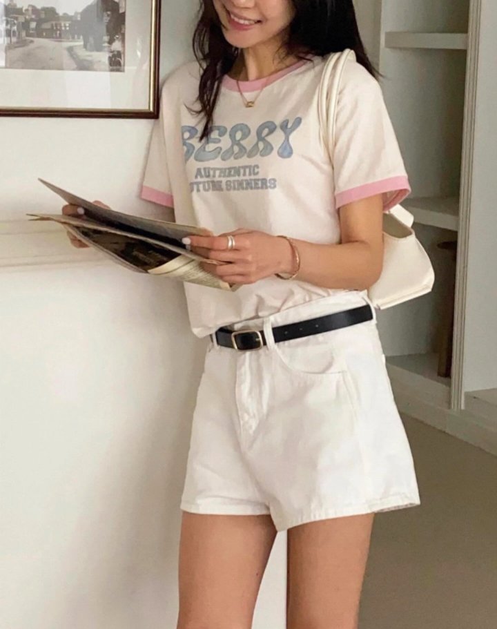 Diana - Korean Women Fashion - #romanticstyle - Berry Tee - 7