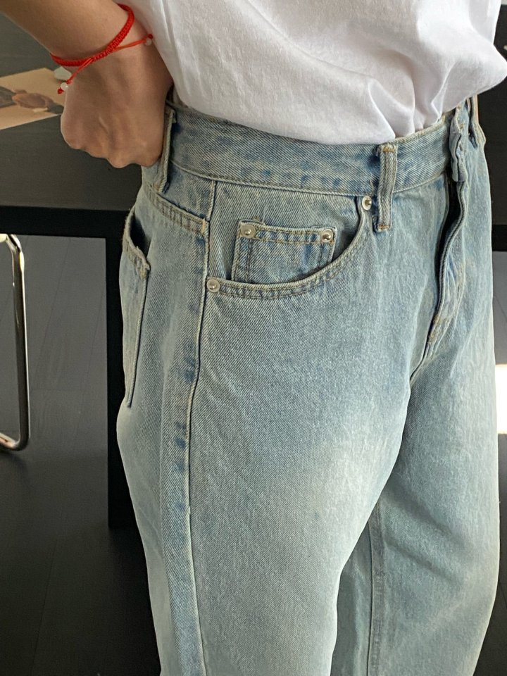 Diana - Korean Women Fashion - #romanticstyle - Curved Denim Pants - 6