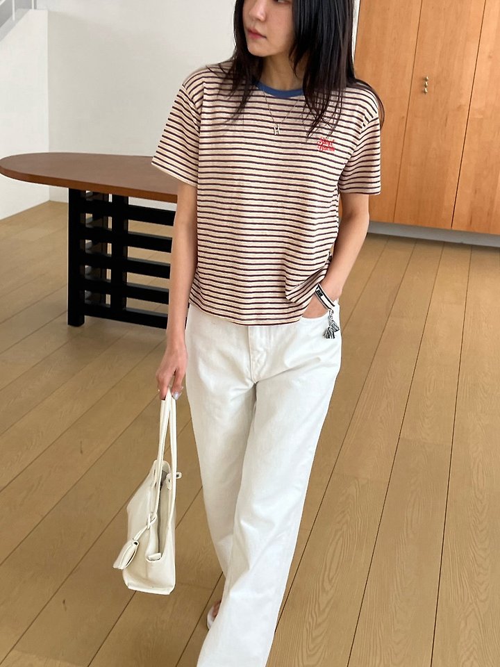 Diana - Korean Women Fashion - #thelittlethings - Crayon Stripe Tee - 3