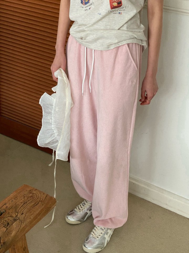 Diana - Korean Women Fashion - #vintageinspired - Cream Terry Jogger Pants - 11