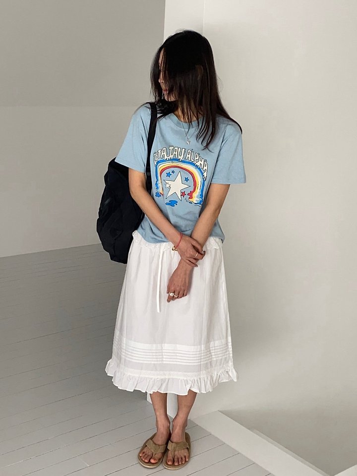 Diana - Korean Women Fashion - #womensfashion - Rainbow Tee - 3