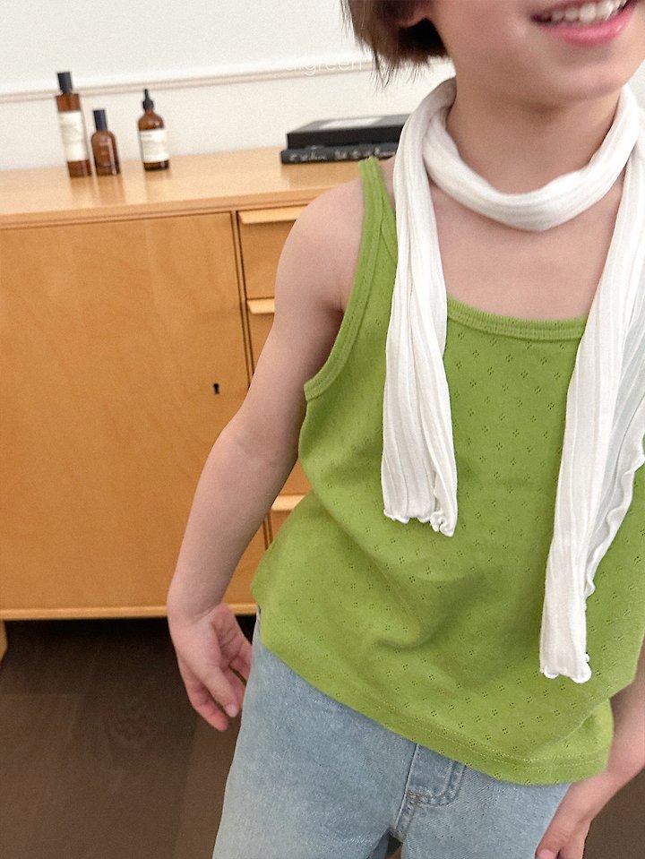 Digreen - Korean Children Fashion - #Kfashion4kids - Eyelet Sleeveless Top - 9