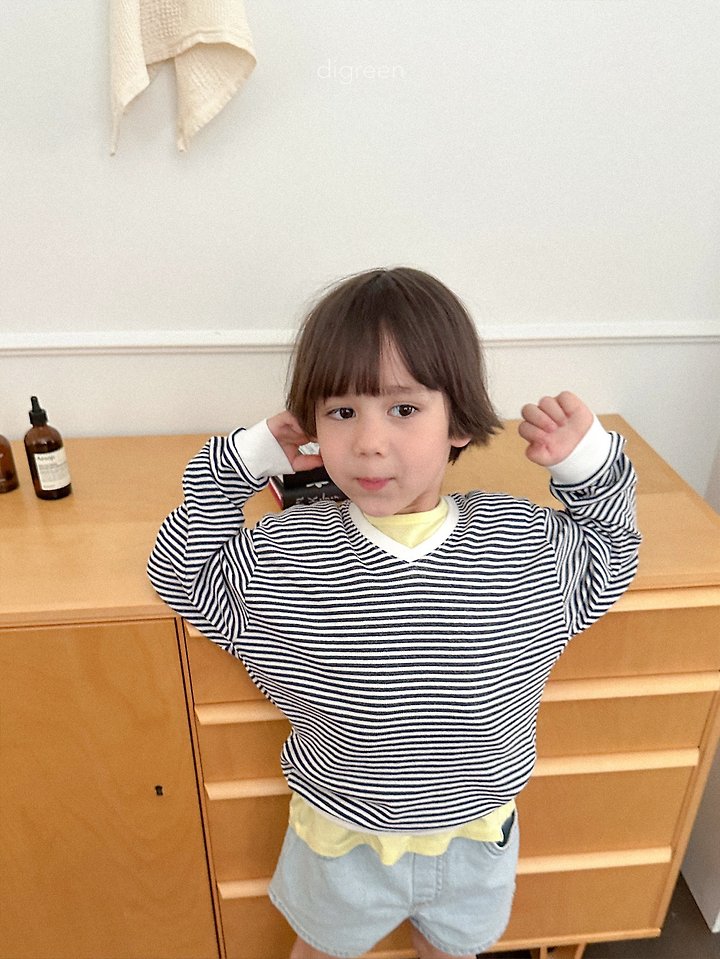 Digreen - Korean Children Fashion - #kidzfashiontrend - Summer Stripe Sweatshirt - 4