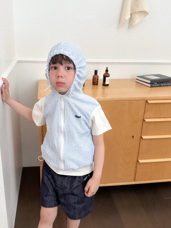 Digreen - Korean Children Fashion - #childofig - Diver Short Denim Pants - 10