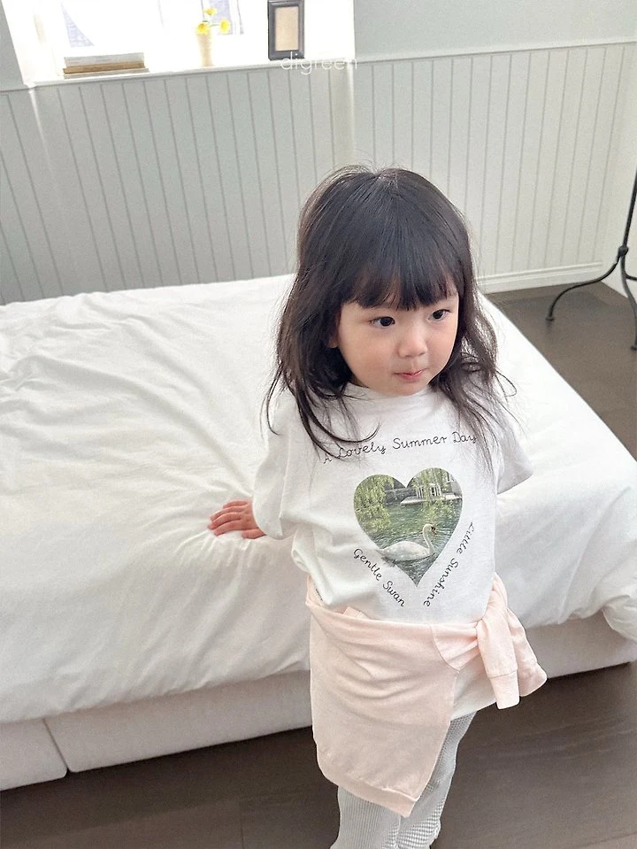 Digreen - Korean Children Fashion - #childrensboutique - Pure Swan Tee - 4