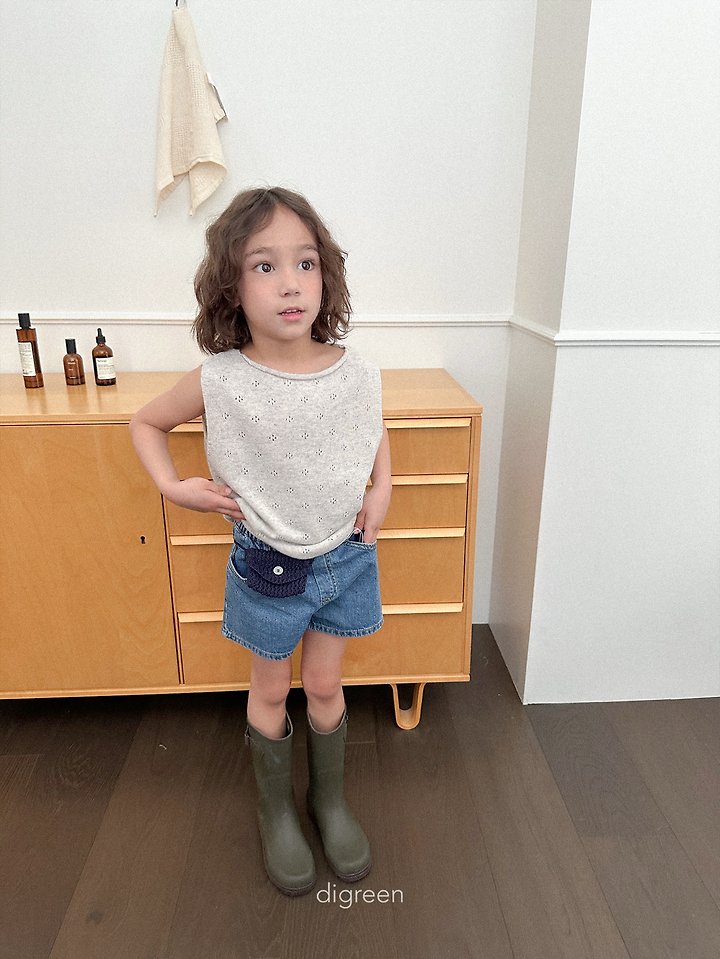 Veil Short Denim Pants by Digreen for Child - view 11