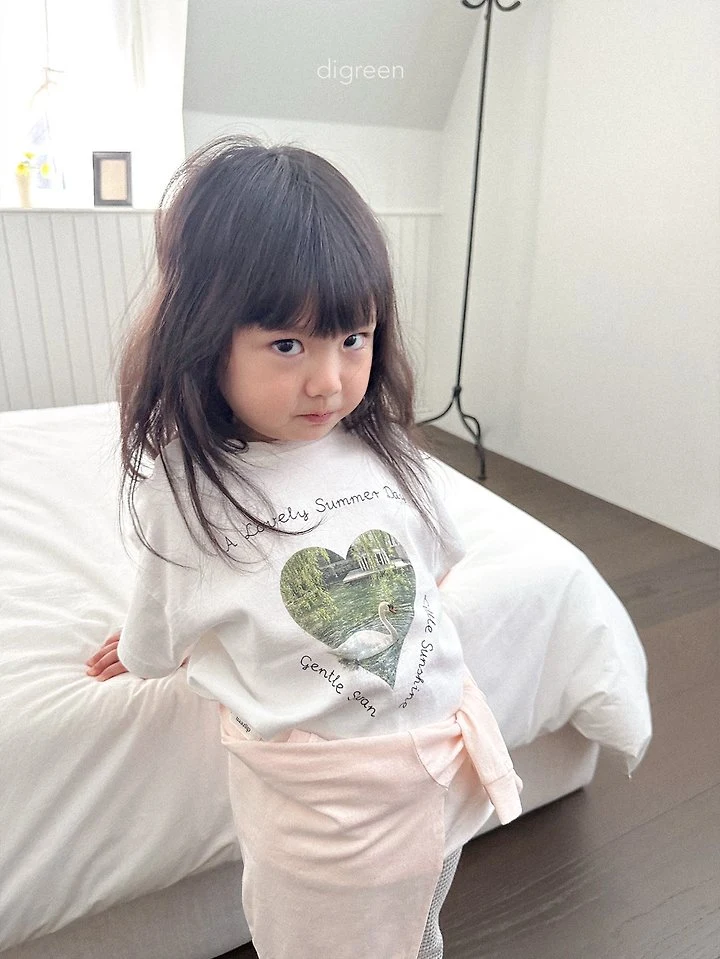 Digreen - Korean Children Fashion - #kidsshorts - Pure Swan Tee - 7